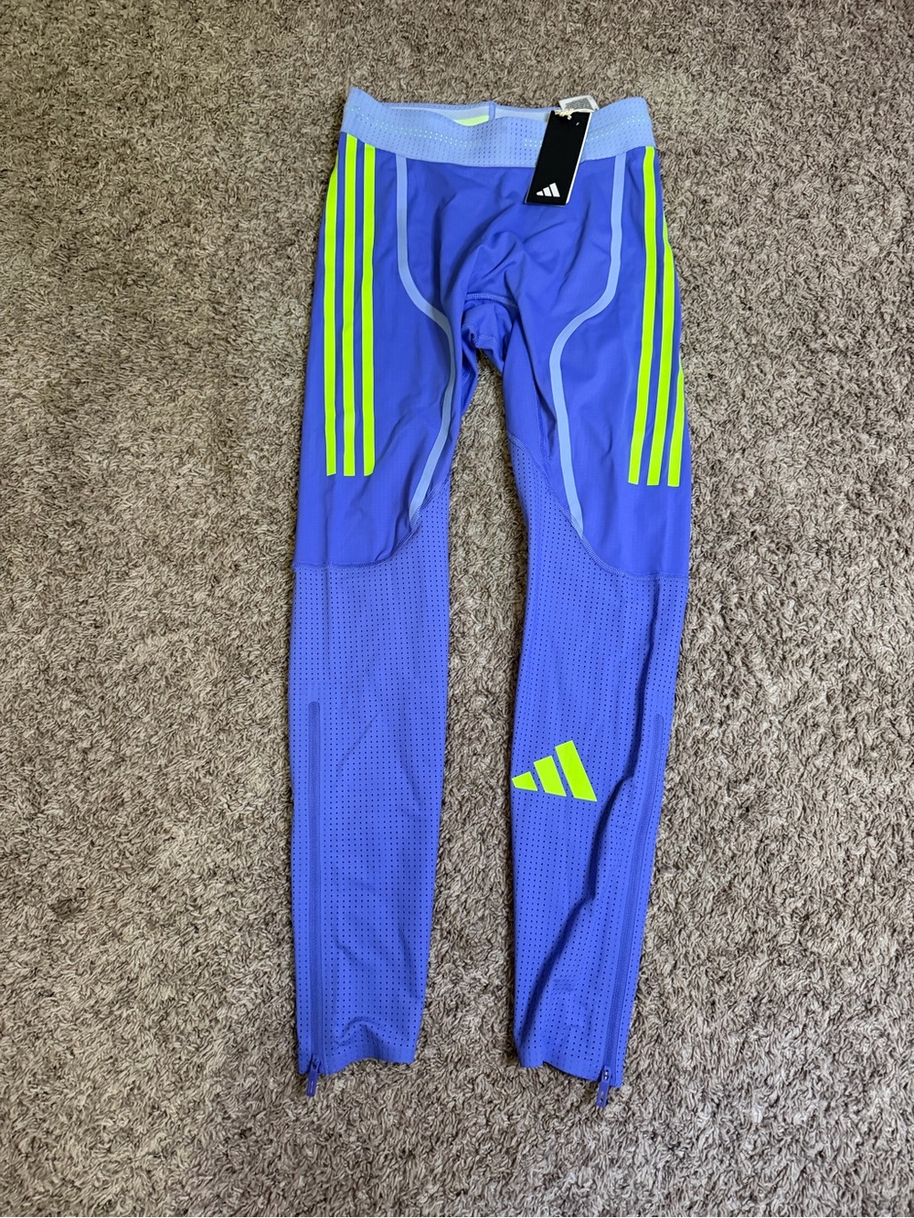 Adidas Pro Elite Promo Track & Field Tights ‘Cobalt Blue’ Men Size Small